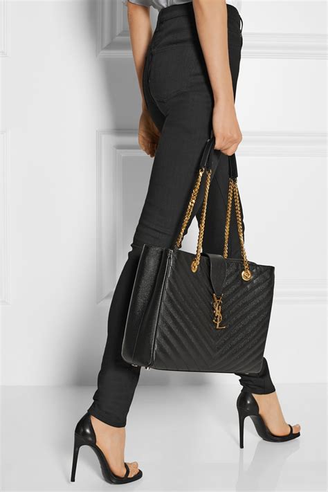 ysl monogramme tote black|YSL tote shopper.